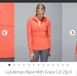 Lululemon Race with Grace 1/2 Zip II